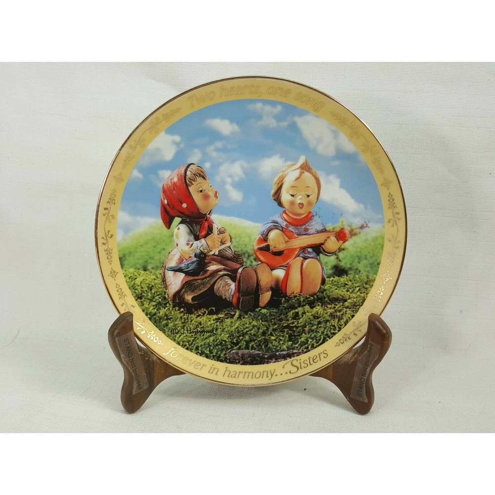 M.J. Hummel Forever In Harmony Sisters Plate Collection Danbury Mint CDB39
